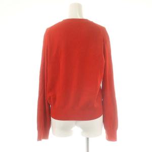 PLST 24SS UVカットレーヨンブレンドメタルボタンカーディガン ニット L 赤 /MI OS