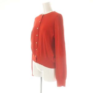 PLST 24SS UVカットレーヨンブレンドメタルボタンカーディガン ニット L 赤 /MI OS