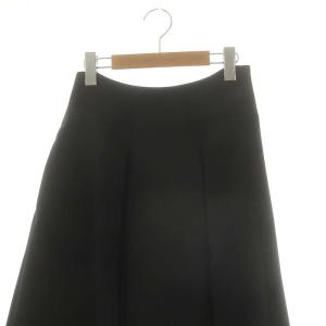 IENA 23AW トリプルツイルタックスカート フレア 38 紺 /MI OS