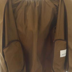 ANAYI ブライトツイルギャザーブルゾン マウンテンパーカー ジャケット 38 キャメル /DF OS