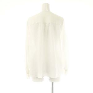 ANAYI ジョーゼットピンタックブラウス 長袖 36 ホワイト /DF OS