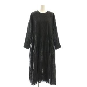 ペイズリー柄 ピンタック ワンピース グレー /MI OS