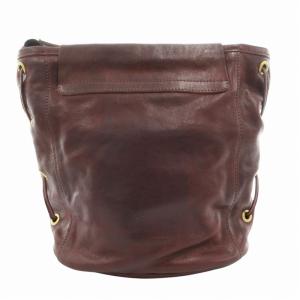 IL BISONTE ショルダーバッグ 斜め掛け クロスボディ ロゴ レザー 茶 ブラウン /GV