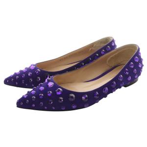 SPECTRA PUMP フラットパンプス スエード 36.5 紫 パープル /SR5