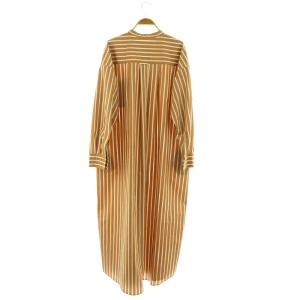 JOURNAL STANDARD LUXE 23SS ストライプワッシャーシャツワンピース ロング マキシ丈 長袖 オーバーサイズ キャメル /MY