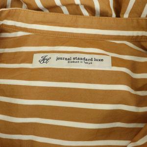 JOURNAL STANDARD LUXE 23SS ストライプワッシャーシャツワンピース ロング マキシ丈 長袖 オーバーサイズ キャメル /MY