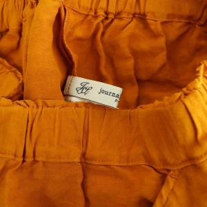 JOURNAL STANDARD LUXE 23SS ポプリンワッシャー イージーパンツ ワイド リネン混 オレンジ /MY OS