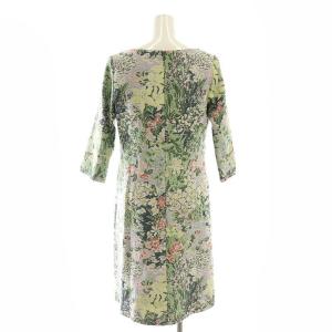 SYBILLA 花柄刺繍ワンピース 膝丈 七分袖 M マルチカラー /DO OS