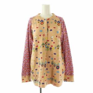 tsumori chisato SLEEP セットアップ カットソー パンツ 総柄 パジャマ ルームウェア L オレンジベージュ マルチカラー /MI