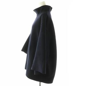 23区 24AW ウールリバー スタンドカラーコート ジップアップ 48 ネイビー /HK OS