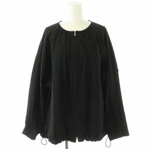 23SS ナイロン2WAYストレッチ ノーカラー ブルゾン ジャケット ジップアップ 46 ブラック /HK