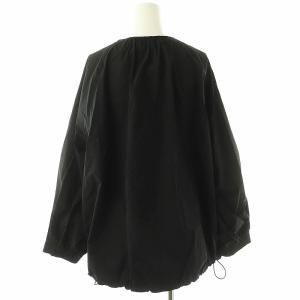 23区 23SS ナイロン2WAYストレッチ ノーカラー ブルゾン ジャケット ジップアップ 46 ブラック /HK