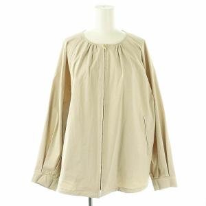 23SS ナイロン2WAYストレッチ ノーカラー ブルゾン ジャケット 46 ベージュ /HK OS