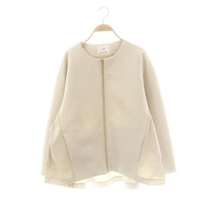 vingt-trois 25SS 洗える コットンエアー ギャザー ライトアウター ブルゾン ノーカラージャケット