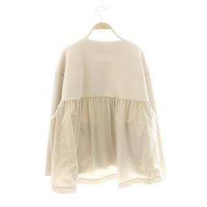 23区 vingt-trois 25SS 洗える コットンエアー ギャザー ライトアウター ブルゾン ノーカラージャケット