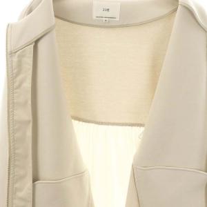 23区 vingt-trois 25SS 洗える コットンエアー ギャザー ライトアウター ブルゾン ノーカラージャケット