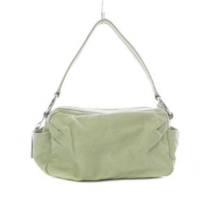 ショルダーバッグ オプアート レザー 緑 グリーン B0971-13620 /SB OS