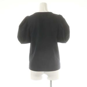 M-Premier クチュール COUTURE パフスリーブ プルオーバー カットソー 半袖 32 ネイビー /HK OS