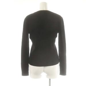 René フェイクパールボタン カーディガン ニット 長袖 34 ブラック 6242550 /HK OS