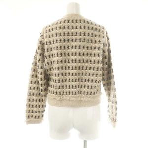 DRESSTERIOR ヴィンテージラメツィードカーディガン ニット 長袖 34 ベージュ /HK OS