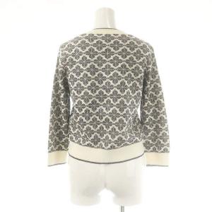 kate spade new york クローバー カーディガン ニット 長袖 XS ブラック ホワイト NJMUA437 /HK OS