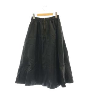 VIVIENNE TAM 24AW LEATHER LIKE VOLUME SKIRT スカート フレア ミモレ ロング 38 黒