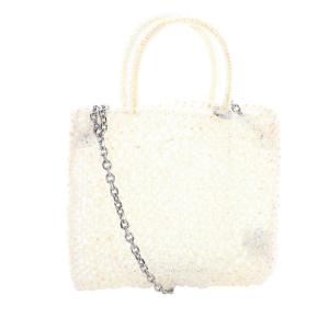 ステッラ チェーンショルダー 2way ミニ ワイヤーバッグ アイボリー