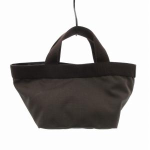 Hervé Chapelier 701C コーデュラ舟型トート ハンドバッグ ロゴ 切替 S 茶 ブラウン /FT