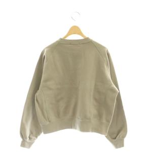 Drawer ロゴ刺繍コットンクルーネックプルオーバー スウェット 長袖 2 グレージュ /HK OS