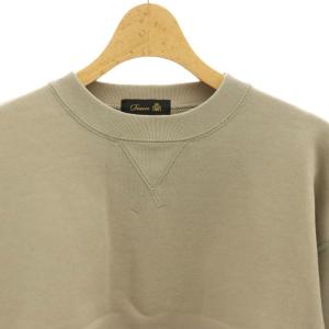 Drawer ロゴ刺繍コットンクルーネックプルオーバー スウェット 長袖 2 グレージュ /HK OS