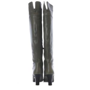 himiko ニーハイブーツ ロング ハイヒール レザー 24cm グレー /YO1