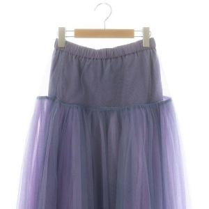 la belle Etude 切替ギャザーチュールスカート フレア Free 紫 /MI OS