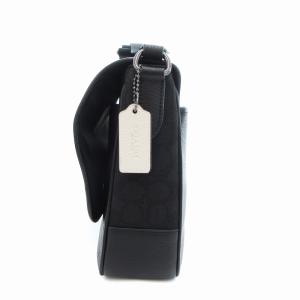 COACH C6583 トンプソン スモール ショルダーバッグ シグネチャー ジャカード ストライプ 黒系 /UO