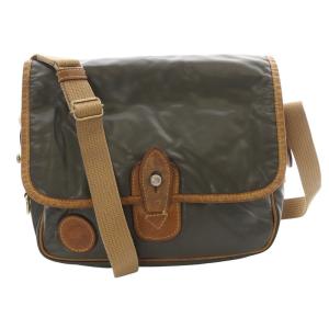 バチュークロス ショルダーバッグ ロゴ カーキ 緑 茶色 ブラウン /SR23