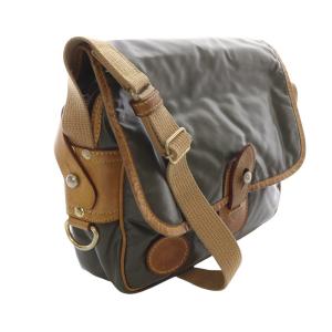 HUNTING WORLD バチュークロス ショルダーバッグ ロゴ カーキ 緑 茶色 ブラウン /SR23