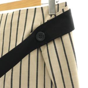 ADORE シャンブレーストライプスカート タイトスカート ロング 36 ベージュ ブラック /DF OS