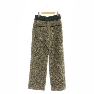 ADORE ループツィードワイドパンツ 36 ベージュ ブラック /DF OS