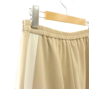 ADORE クールジョーゼットサイドライン入りワイドパンツ 36 ベージュ /DF OS
