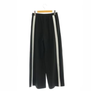 ADORE クールジョーゼットサイドライン入りワイドパンツ 36 ブラック /DF OS