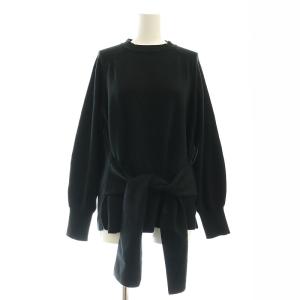 コットンカシミヤニット カットソー 長袖 38 黒 ブラック /AT OS