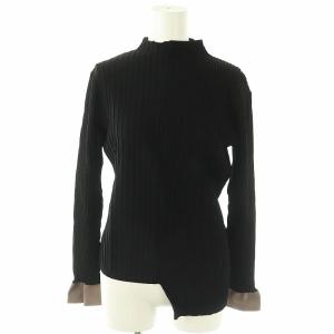 ADORE アクセントラインニット トップス タイトスカート セットアップ 38 ブラック /DF OS