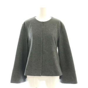 ADORE ミルドスムース ノーカラージャケット ラップスカート セットアップ 上下 38 36 グレー /AT OS