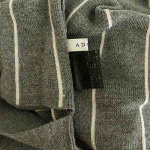 ADORE ストライプニット セーター 長袖 タートルネック 38 グレー /MY OS