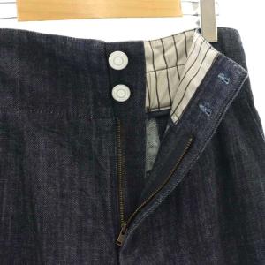 ADORE ライトデニムパンツ ストライプ ジーンズ ワイドパンツ 36 ネイビー /DF OS