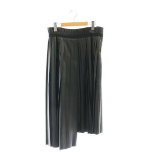 ノワールレザープリーツスカート ロング 36 ブラック /DF OS