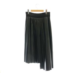 ADORE ノワールレザープリーツスカート ロング 36 ブラック /DF OS