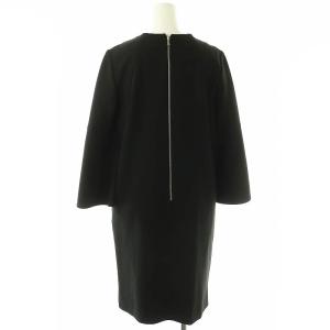 ADORE ベルスリーブ ワンピース ミモレ ロング 長袖 36 黒 ブラック /AT OS