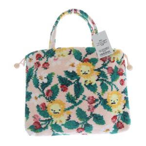 FEILER BARNEYS NEWYORK 手付き巾着 ハンドバッグ ライオン ピンク /SR2