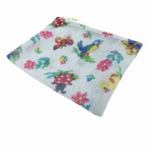 FEILER 美品 メッシュ ポーチ 総柄 水色 ライトブルー /HO