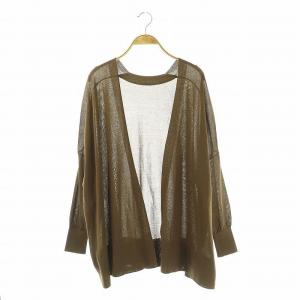 24SS shake code ショートカーディガン ニット 長袖 ブラウン /HK OS